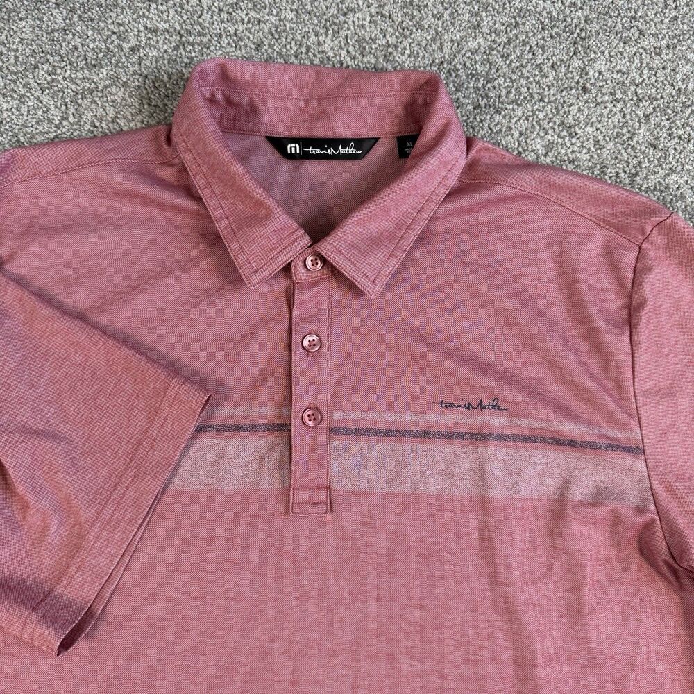 Travis Mathew Over The Water Golf Polo Shirt Performance Red Size XL